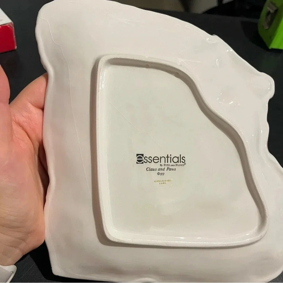 Fitz & Floyd Claus & Paws Cat Canapé Christmas Plate “Dear Santa “ Plate - Picture 11 of 11